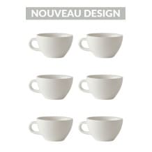 Set x 6 CAPPUCCINO CUP tasse porcelaine 190ml Blanc