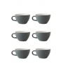 Set x 6 CAPPUCCINO tasse porcelaine 190ml Gris