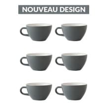 Set x 6 CAPPUCCINO tasse porcelaine 190ml Gris