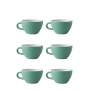 Set x 6 CAPPUCCINO tasse porcelaine 190ml Vert