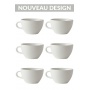 Set x 6 LATTE tasse porcelaine 280ml Blanc