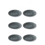 Set x 6 soucoupes porcelaine 150mm Gris