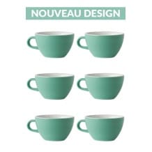 Set x 6 LATTE tasse porcelaine 280ml vert