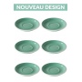 Set x 6 soucoupes porcelaine 150mm Vert