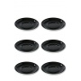 Set x 6 soucoupes porcelaine 150mm Noir