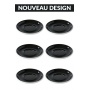 Set x 6 soucoupes porcelaine 150mm Noir