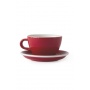 Set x 6 LATTE tasse porcelaine 280ml Rouge