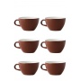 Set x 6 LATTE tasse porcelaine 280ml Marron