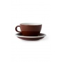 Set x 6 LATTE tasse porcelaine 280ml Marron