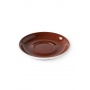 Set x 6 soucoupes porcelaine 150mm Marron