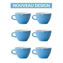 Set x 6 MIGHTY tasse porcelaine 350ml Bleu