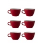 Set x 6 MIGHTY tasse porcelaine 350ml Rouge