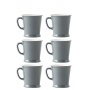 Set x 6 MUG porcelaine 230ml Gris