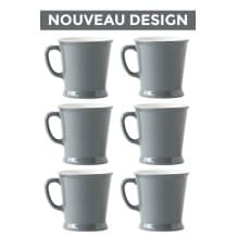 Set x 6 MUG porcelaine 230ml Gris