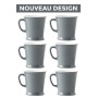 Set x 6 MUG porcelaine 230ml Gris