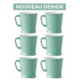 Set x 6 MUG porcelaine 230ml Vert