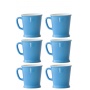 Set x 6 MUG porcelaine 230ml Bleu