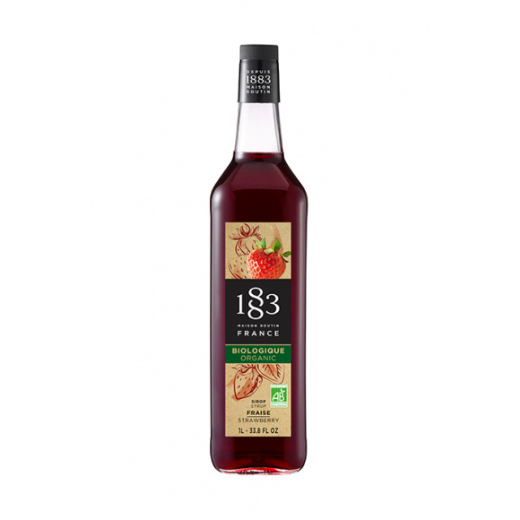 Sirop Fraise bouteille verre 1L BIO