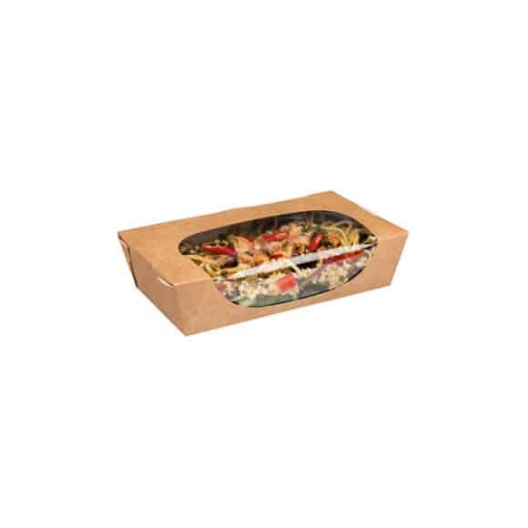 Salade Box boîtes à salade kraft avec fenêtre 35oz/1L x200