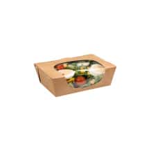 Salade Box boîtes à salade kraft avec fenêtre 29oz/825ml x250