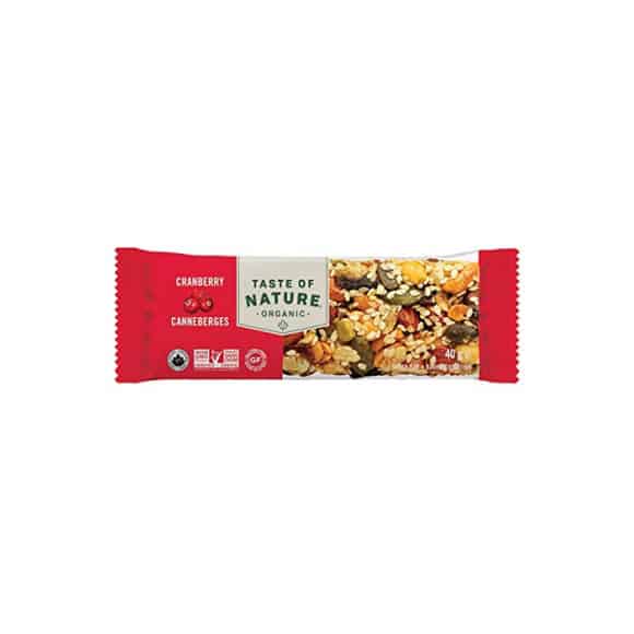 TASTE OF NATURE - BARRE DE CERALES CRANBERRIES 40G x16 BIO