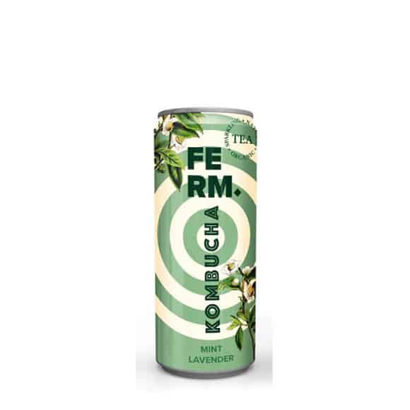 FERM Thé Kombucha Menthe Lavande canette 24x250ml BIO