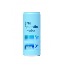 No Plastic Water eau minérale pétillante canette 24x330ml 