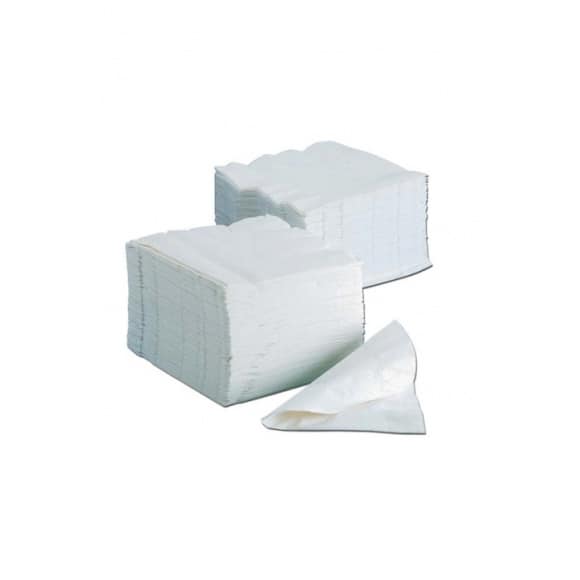 SERVIETTES PAPIER BLANCHE 24X24 - 2 PLIS