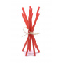 MYPAI - PAILLE TAPIOCA/RIZ COLORIS ROUGE Ø65 MM L.210 MM x100