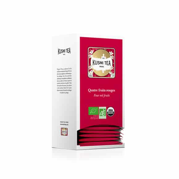 KUSMI TEA Thé noir Quatre Fruits Rouges 25X2g BIO