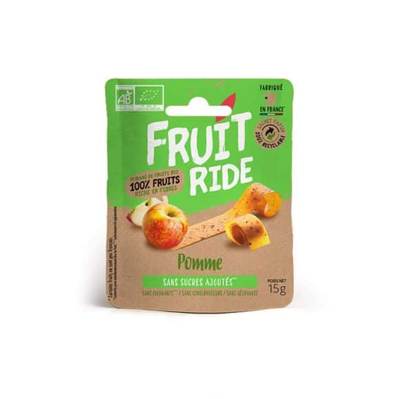 FRUIT RIDE Feuilles de fruits Pomme 10x15g BIO