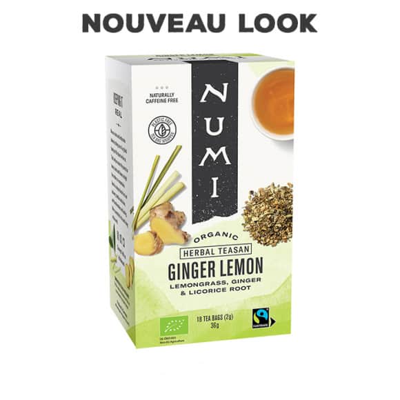 NUMI - THE VERT DETHEINE GINGER LEMON x18 SACHETS BIO