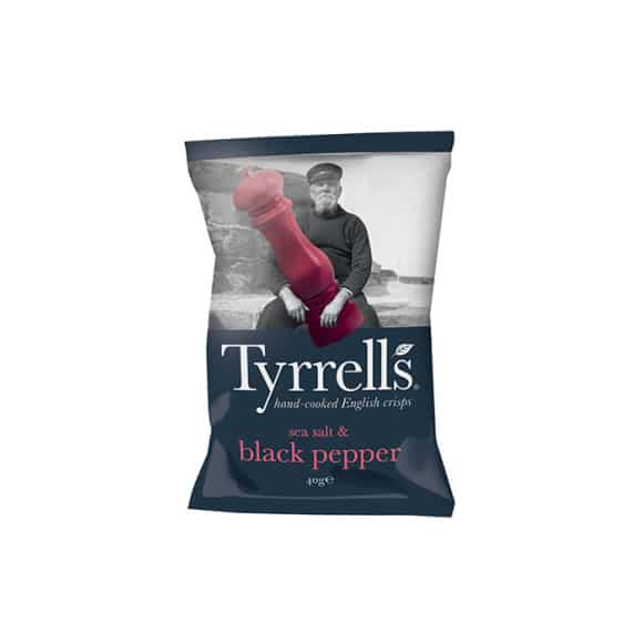 TYRRELLS - CHIPS SEL ET POIVRE 40G x18