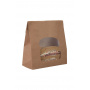 SAC SOS PAPIER KRAFT FENETRE BURGER H.220 x L.155 x P.72 MM x250