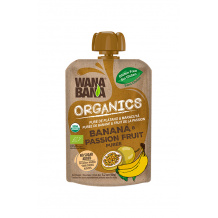 WANA BANA - PUREE BANANE PASSION GOURDE 90G x12 BIO