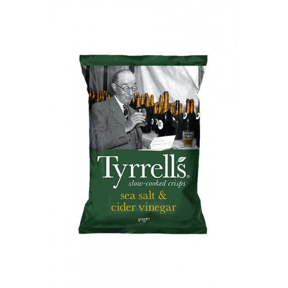 TYRRELLS - CHIPS VINAIGRE DE CIDRE 40G x18