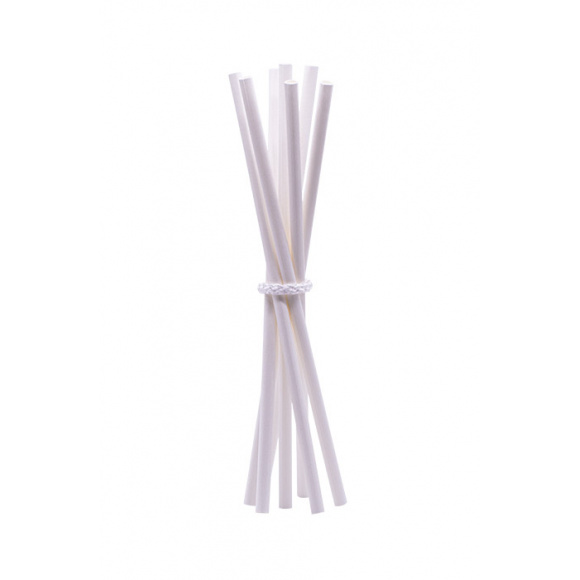 PAILLE PAPIER BLANC Ø6MM L.200MM x250