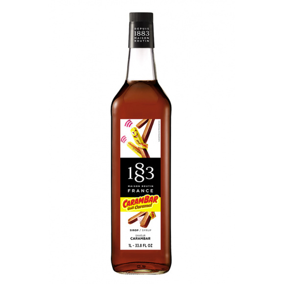 ROUTIN 1883 - SIROP CARAMEL CARAMBAR 1L BOUTEILLE VERRE