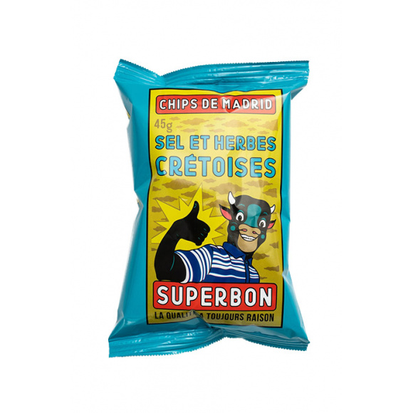 SUPERBON - CHIPS HERBES CRETOISES 45G x36