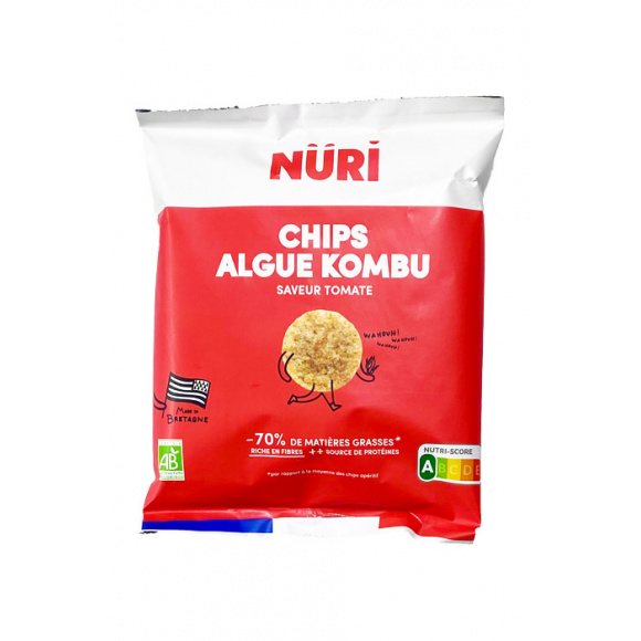 NURI - CHIPS À L'ALGUE KOMBU ET TOMATE 27G x20 BIO