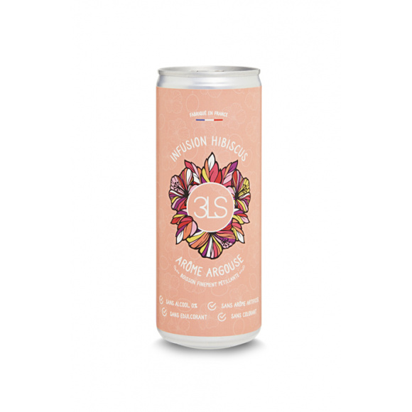 3LS - INFUSION PETILLANTE HIBISCUS ARGOUSE CANETTE 250ML x24