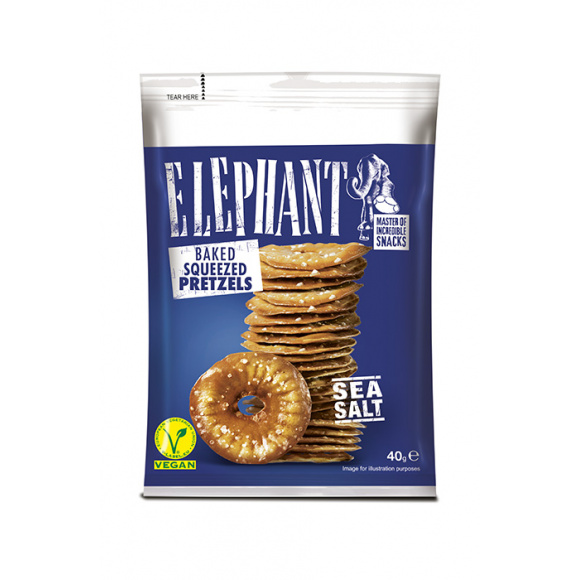 ELEPHANT - BRETZELS SEL DE MER 40G x24