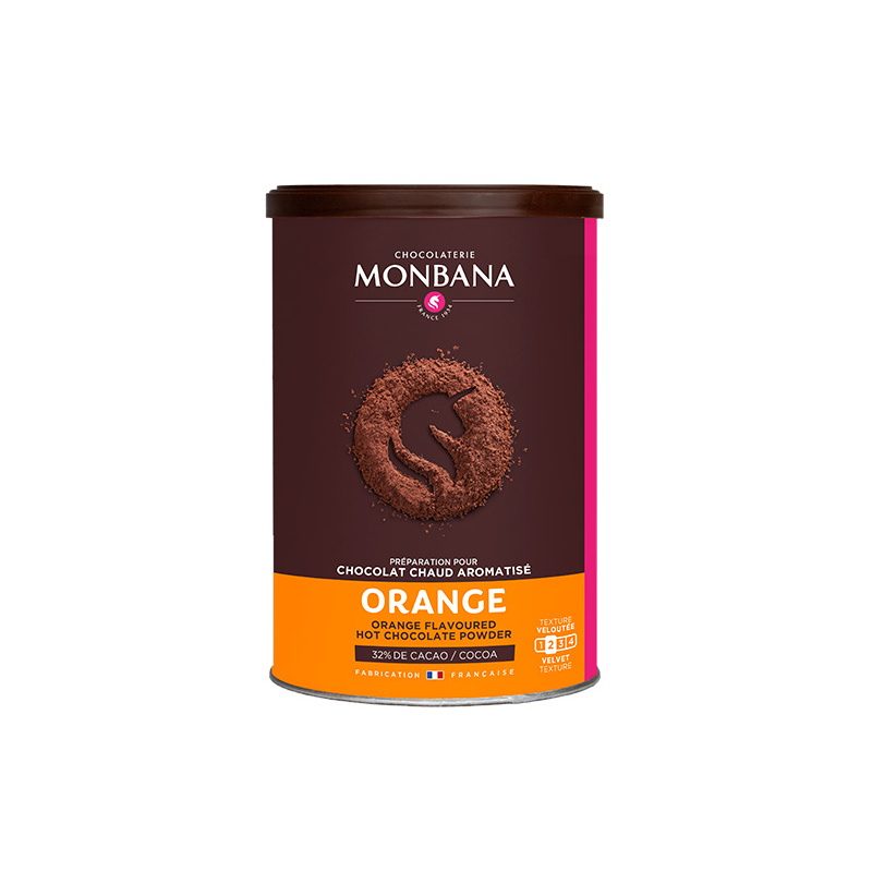 Chocolat en poudre arôme Orange - Boîte 250g 