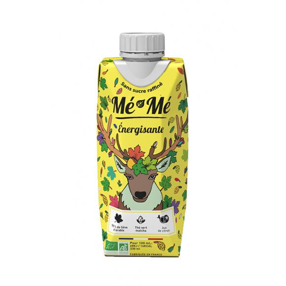 ME-ME - ENERGISANTE THE VERT MATCHA SEVE D’ERABLE CITRON 330ML x12 BIO