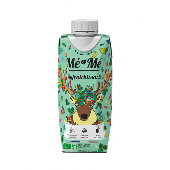 ME-ME - RAFRAICHISSANTE THE VERT MATCHA MENTHE 330ML x12 BIO