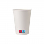 GOBELET CARTON BLANC 12OZ-350/420ML Ø90MM x50 LOGO REGLEMENTAIRE