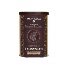 MONBANA - CHOCOLAT EN POUDRE 3 CHOCOLATS 52% CACAO 175G