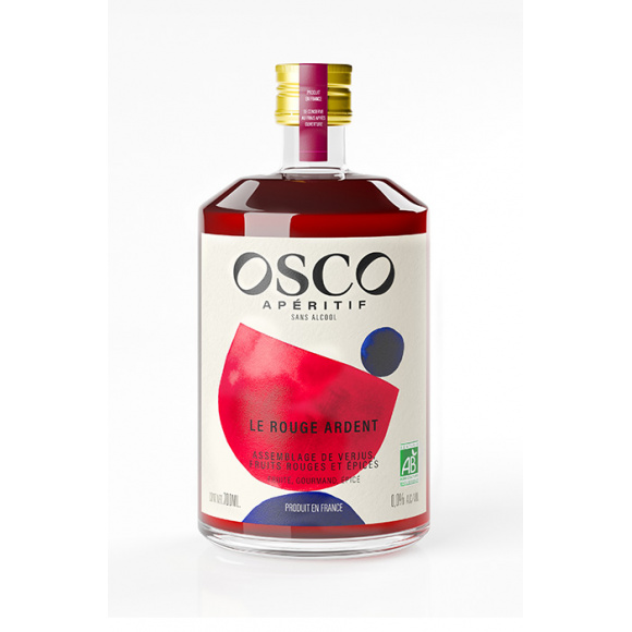 OSCO - APERITIF SANS ALCOOL LE ROUGE ARDENT BOUTEILLE VERRE 700ML BIO