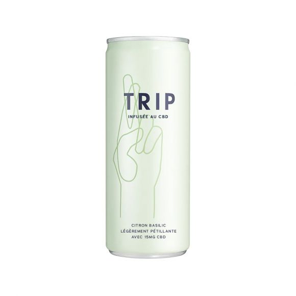 TRIP - EAU PETILLANTE CITRON BASILIC INFUSION CBD 250ML x12