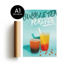 PLV - POSTER BUBBLE TEA FRUIT VARIANTE A1 x1